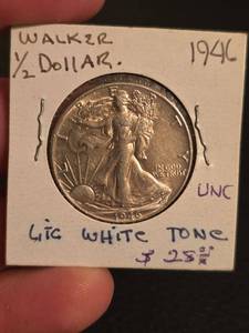 lot 69 image: 1946 Walking Liberty Silver half dollar