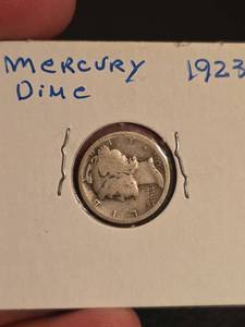lot 77 image: 1923 Mercury silver dime