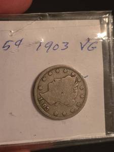 lot 80 image: 1903 V nickle