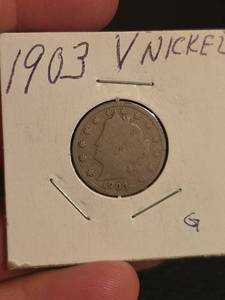 lot 81 image: 1903 V nickle