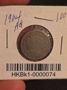 lot 83 image: 1904 V nickle