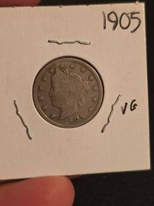 lot 86 image: 1905 V nickle