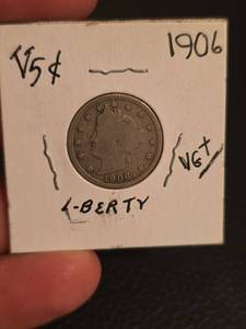 lot 87 image: 1906 V nickle