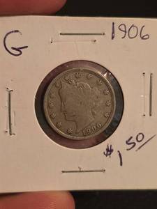 lot 88 image: 1906 V nickle