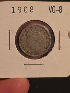 lot 91 image: 1908 V nickle