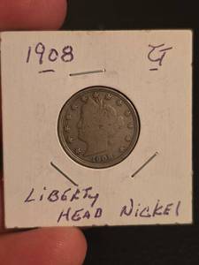 lot 92 image: 1908 V nickle
