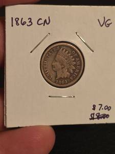 lot 99 image: 1863 Indian head penny