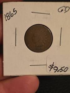 lot 101 image: 1865 Indian head penny