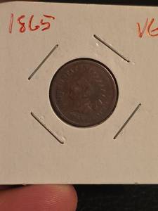 lot 103 image: 1865 Indian head penny