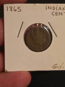 lot 107 image: 1865 Indian head penny