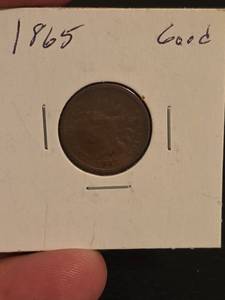 lot 108 image: 1865 Indian head penny