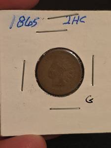lot 109 image: 1865 Indian head penny