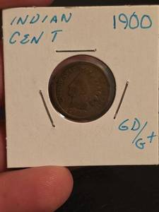 lot 111 image: 1900 Indian head penny