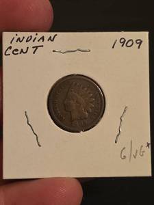 lot 114 image: 1909 Indian head penny