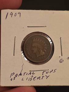 lot 117 image: 1909 Indian head penny