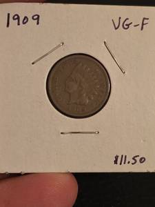 lot 123 image: 1909 Indian head penny