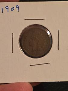 lot 125 image: 1909 Indian head penny