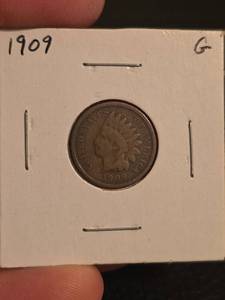 lot 127 image: 1909 Indian head penny