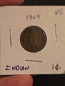 lot 128 image: 1909 Indian head penny