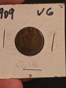lot 129 image: 1909 Indian head penny