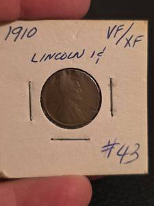 lot 147 image: 1910 Lincoln Wheat penny m