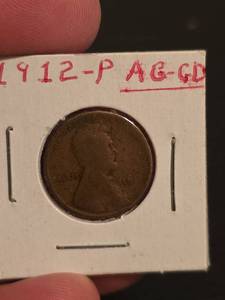 lot 149 image: 1912-P Lincoln Wheat penny
