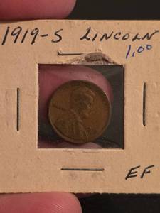 lot 154 image: 1919-S Lincoln Wheat penny