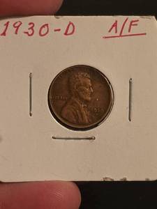 lot 158 image: 1930-D Lincoln Wheat penny