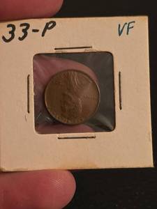 lot 162 image: 1933-P Lincoln Wheat penny