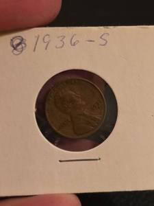 lot 164 image: 1936-S Lincoln Wheat penny