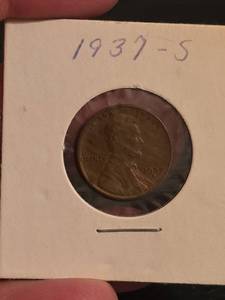 lot 165 image: 1937-S Lincoln Wheat penny