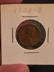 lot 166 image: 1938-S Lincoln Wheat penny