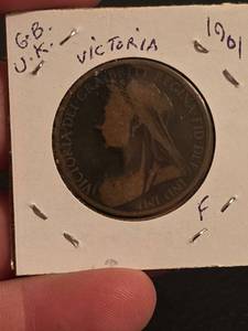 lot 177 image: 1901 Great Britain Victoria penny