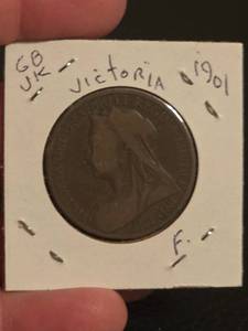 lot 178 image: 1901 Great Britain Victoria penny