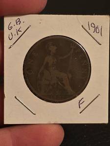 lot 180 image: 1901 Great Britain Victoria penny