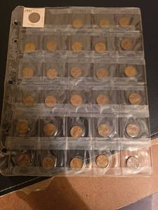 lot 183 image: Sheet of 1941 -1952 Lincoln Wheat pennies