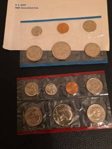lot 199 image: 1980 Uncirculated coin set