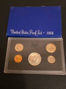 lot 202 image: 1968 US Proof Uncirculated coin set