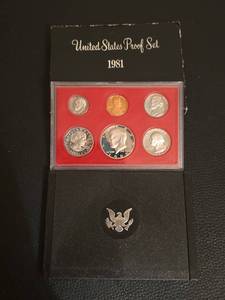 lot 206 image: 1981 US Proof Uncirculated coin set