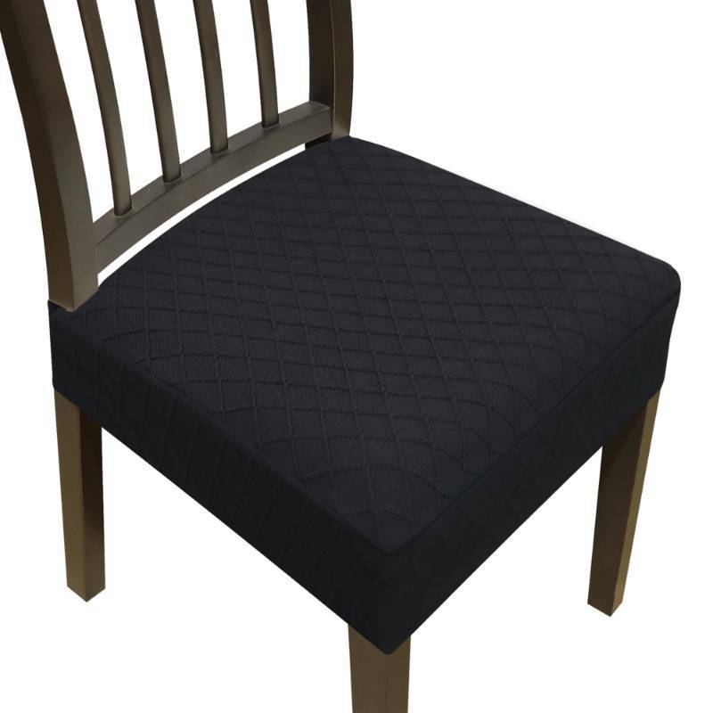 lot 59146 image: 6 Pcs Chair Seat Covers, Stretch Dining Chair Seat Covers - Retail $29