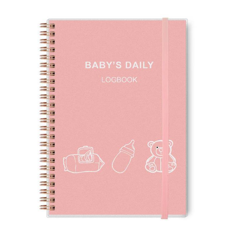 lot 73454 image: Babys Daily Log Book - A5 Baby Care planner for Newborns, Schedule for Tracking Newborns Daily Routine, 152 Easy to Fill Pages Track and Monitor Nursing, Sleep, Feeding, Diapers, Pumping - Pink - Retail $9