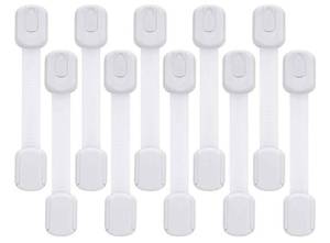 lot 39099 image: Child Safety Cabinet Locks - (10 Pack) Baby Proofing Latches to Drawer Door Fridge Oven Toilet Seat Kitchen Cupboard Appliance Trash Can - Retail $13