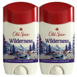 lot 39109 image: Old Spice Dry Feel Antiperspirant Deodorant for Men, 247 Sweat & Odor Protection, Gentle on Skin with Skin Conditioners, Wilderness with Lavender  Spring Water Scent, 2.6 oz (Pack of 2) - Retail $14
