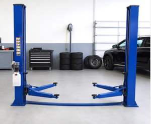 lot 144 image: Blue Two Post Hydraulic Auto Car Lift 10000 lbs