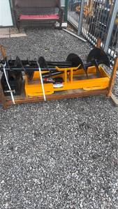 lot 208 image: Multi-Auger Attachment Yellow Orange 6 Augers Quick Coupler