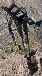 lot 240 image: Post Hole Digger Auger Attachment with Motor Drive Head