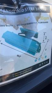 lot 249 image: Arteer Manual Angle Skid Steer Broom ASSB-72W 72 in Working Width 24 in Bristle