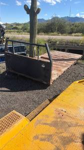 lot 251 image: Utility Flatbed Trailer with Railing and Diamond Plate Deck