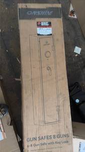 lot 267 image: 6-8 Gun Safe with Key Lock Internal Structure 2 Movable Gun Rests