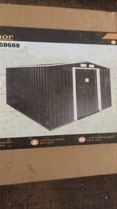 lot 268 image: LandHonor LHR-MS0608 Metal Storage Shed 50 sq ft 72x100